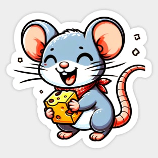 Sweet Mouse with Cheese Sticker